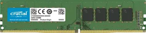 Crucial 16GB (1x16GB) 3200 MHz / DDR4 / DIMM / CL22 / Non-ECC / 1.2V