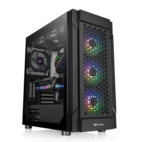 Thermaltake Versa T27 ARGB Black / ATX / 2x USB 3.0 / Bez zdroje / průhledná bočnice