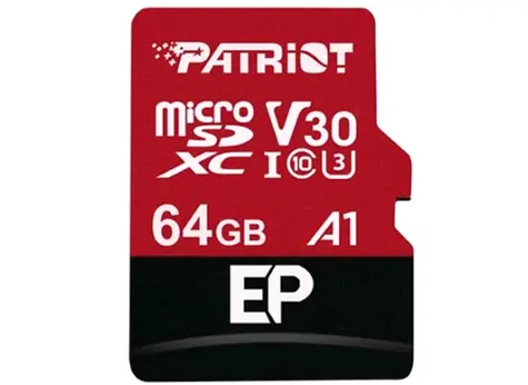 Patriot EP Series microSDXC 64GB / UHS-I V30 / U3 / A1 / Class 10