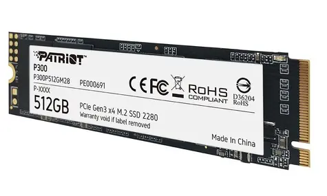 Patriot P300 512GB / SSD / M.2 2280 / IOPS: 290K 260K / M.2 PCIe 3.0  