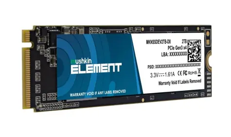 Mushkin Element 2TB SSD / M.2 2280 / NVMe PCIe 3.0 x4 / RW:2000 & 1700 MBps / MTBF: 1.5 / 3y