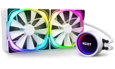 NZXT Kraken X63 RGB bílá / Vodní chladič CPU / 2 x 140mm / 1500 RPM / 4-pin / pro Intel & AMD