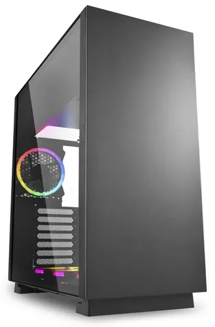 Sharkoon Pure Steel RGB černá / E-ATX / 2x USB 3.0 / 2x 3.5mm Jack / 4 x 120 mm (4xRGB)