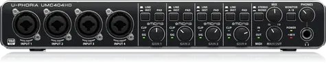 Behringer UMC404HD / Externí zvuková karta / USB  / MIDI / XLR / RCA / 6.3mm