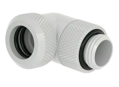 Barrow G1/4 (M) šroubení pro 12mm pevnou trubici - 90° koleno bílá