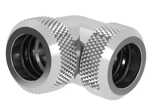 Barrow Spojka pro 12mm pevnou trubici - 90° koleno stříbrná