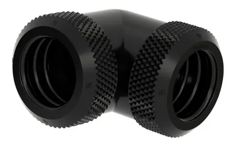 Barrow Spojka pro 14mm pevnou trubici - 90° koleno černá