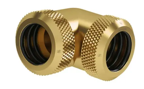 Barrow Spojka pro 14mm pevnou trubici - 90° koleno zlatá