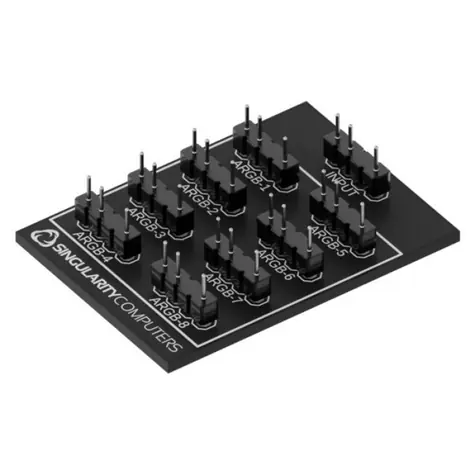 Singularity Computers ARGB-Node 2x4 / Hub pro zapojení ARGB / 8x 3pin ARGB