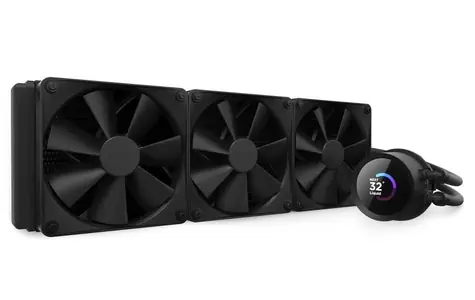 NZXT Kraken 360 černá / 3x 120mm / Fluid Dynamic Bearing / 30.6dB @ 500-1800RPM / 78CFM / 4-pin PWM / Intel + AMD