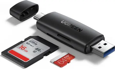 UGREEN CM304 USB-C Adaptér a čtečka karet černá / SD / microSD