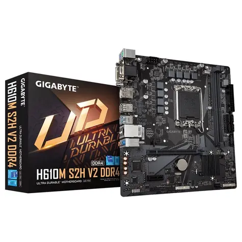 GIGABYTE H610M S2H V2 / H610M / LGA 1700 / 2x DDR4 / 4x SATA III / 6x USB / 1x PCIE x16 / 1x GLAN / 1x M.2 / mATX