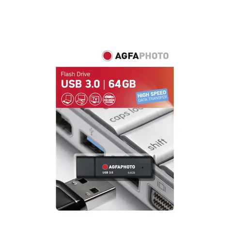 AgfaPhoto USB 3.0 32GB 2ks černá / Flash Disk / USB-A 3.0 / R:45 MB/s / W:15 MB/s  