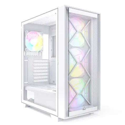 Montech Air 1000 Premium bílá / ATX / 3x USBA / 3x 140mm + 1x 120mm / bez zdroje / průhledná bočnice