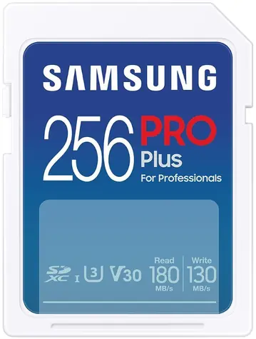 SAMSUNG SDXC PRO Plus 256GB / UHS-1 / Class 10 / U3 / Čtení: 180MBps / Zápis: 130MBps