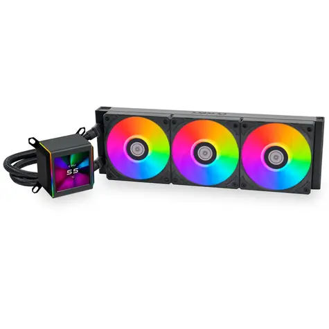 Lian Li GALAHAD II LCD 360 AIO černá  / 3x 120 mm / ARGB podsvícení / 300-2450 RPM / 30 dB / Intel + AMD