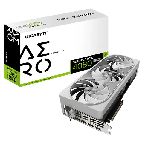 GIGABYTE GeForce RTX 4080 SUPER AERO OC 16G / 2295-2595 MHz / 16GB GDDR6X / 256Bit / 1x HDMI + 3x DP / 320W (16)