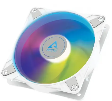 ARCTIC P12 PWM PST ARGB bílá / 120 mm / Fluid Dynamic Bearing / 200-2000 RPM / 48.8 CFM / 4-pin + 3-pin RGB