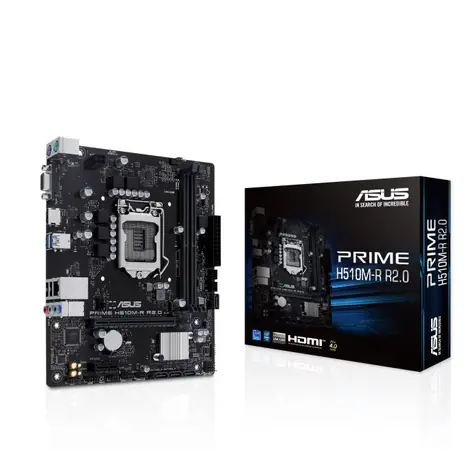 ASUS PRIME H510M-R R2.0 / H470 / LGA 1200 / 2x DDR4 / PCIEx16 / 1x GLAN / mATX