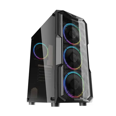 darkFlash Aquarius Acrylic černá / ATX / bez větráků / 3x USB-A / průhledná bočnice / bez zdroje