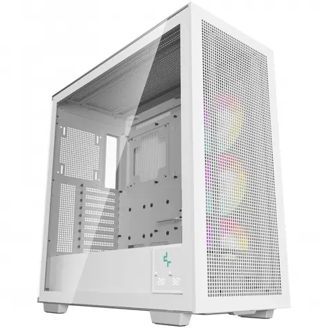 DEEPCOOL MORPHEUS ARGB bílá / E-ATX / USB 3.0 / USB-C / 3x 140mm / bez zdroje / průhledná bočnice