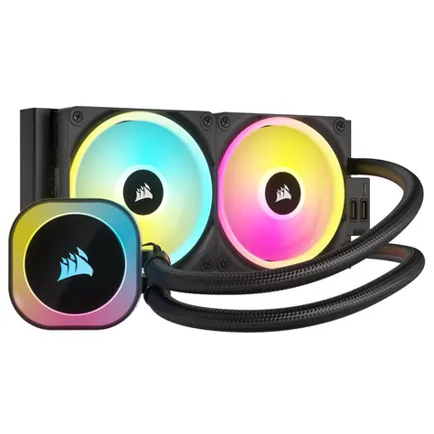 Corsair iCUE LINK H100i RGB černá / 2x 120mm / 37 dB / 480-2400RPM / 63.1CFM / Intel + AMD