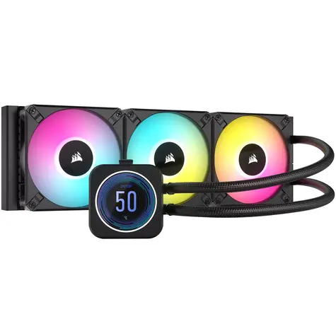 Corsair iCUE H150i ELITE LCD XT černá / 3x 120mm / 550-2100RPM / 65.57CFM / intel + AMD
