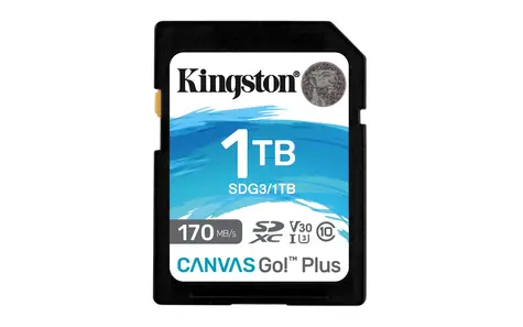 Kingston Canvas Go! Plus SD 1TB / UHS-I V30 / U3 / Class 10 