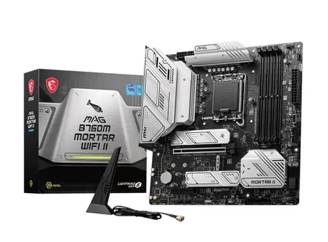 MSI B760M MORTAR WIFI II / B760 / LGA 1700 / 4x DDR5 / PCIEx16 / 2.5GLAN / WiFi / mATX