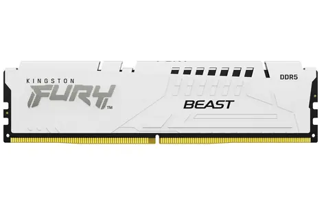 Kingston Fury Beast White 32GB (1x 32GB) DDR5 6400MHz / CL32 / DIMM / On-Die ECC / EXPO / 1.4V 