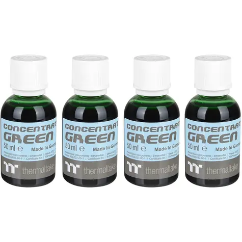 THERMALTAKE Premium Concentrate 4x 50ml zelená / Přísada do chaladící kapaliny PC