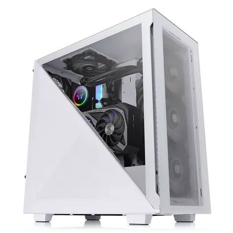 THERMALTAKE Divider 300 TG bílá / ATX / 1x USB-C 3.2 / 2x USB-A 3.0 / bez zdroje / průhledná bočnice