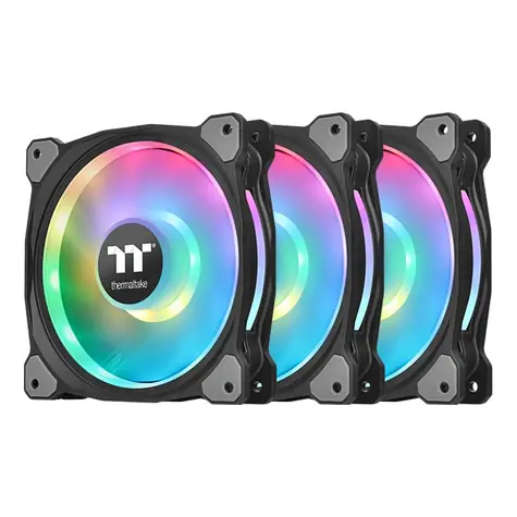 THERMALTAKE Riing Duo 12 RGB černá 3ks / Ventilátor / 120 mm / Hydraulic Bearing / 1500 RPM @ 23.9 dB / 42.45 CFM 