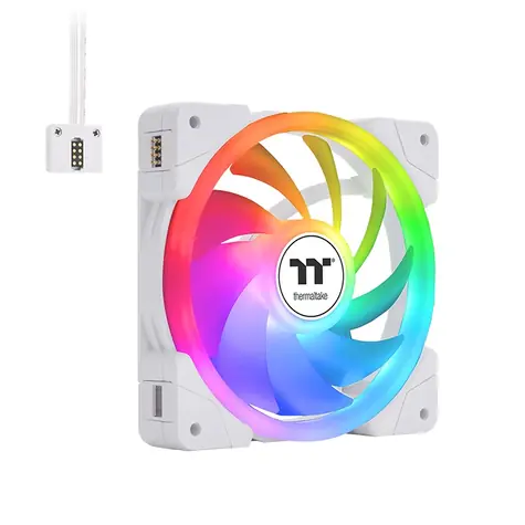 THERMALTAKE SWAFAN EX14 ARGB bílá 3ks / Ventilátor / 140 mm / Hydraulic Bearing / 2000 RPM @ 38.8 dB / 81.6 CFM