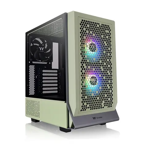 THERMALTAKE Ceres 300 TG ARGB zelená / E-ATX / 1x USB-C 3.2 / 2x USB-A 3.0 / bez zdroje / průhledná bočnice