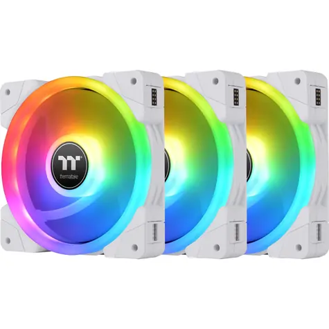 THERMALTAKE SWAFAN EX14 RGB bílá 3ks / Ventilátor / 140 mm / Hydraulic Bearing / 2000 RPM @ 38.8 dB / 81.6 CFM