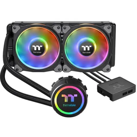 THERMALTAKE Floe DX RGB 240 černá / AIO vodní chladič CPU / 2x 120 mm / 1500 RPM @ 23.9 dB / 42.45 CFM