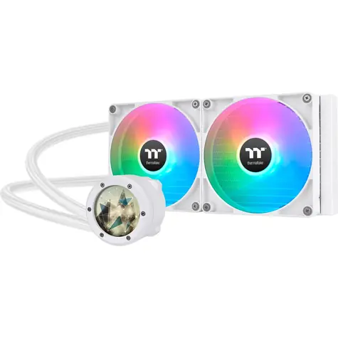 THERMALTAKE TH280 V2 Ultra ARGB bílá / AIO vodní chladič CPU / 2x 140 mm / 1800 RPM @ 34.7 dB / 84.32 CFM