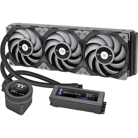 THERMALTAKE Floe RC Ultra 360 šedá / AIO vodní chladič CPU / 3x 120 mm / 2500 RPM @ 28.1 dB / 72.69 CFM