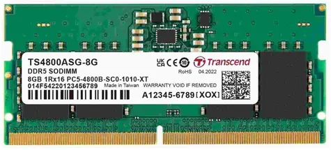 Transcend JetRam 8GB (1x8GB) 4800MHz / SODIMM / DDR5 / CL40 / 1.1V / 1Rx16