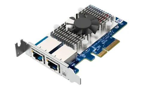 QNAP QXG-10G2T / Rozšiřující karta / PCIe 3.0 x4 / 2x NBASE-T (RJ45)