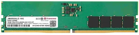 Transcend JetRam 16GB (1x16GB) 4800MHz / U-DIMM / DDR5 / CL40 / 1.1V / 1Rx8