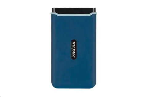 Transcend ESD370C Externí SSD 250GB modrá / USB-C 3.1 Gen 2 / R: 1050MBs / W: 950MBs                       