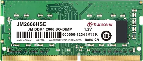 Transcend JetRam 32GB (1x32GB) 2666MHz / SODIMM / DDR4 / CL19 / 1.2V / 2Rx8