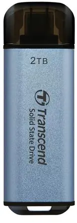 Transcend ESD300C Externí SDD 2TB modrá / USB-C 3.2 Gen 2 / R: 1050MBs / W: 950MBs
