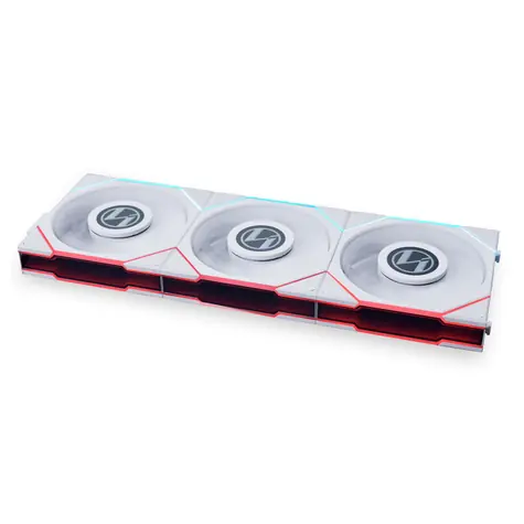 Lian Li UNI FAN 12TLLCD3W TL LCD Series ARGB 3ks bílá / 120 mm / 27 dB @ 1900 RPM / 4pin PWM + 3pin ARGB