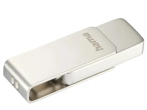 Hama USB Uni-C Rotate Pro 64 GB stříbrná / Flash disk / USB-C 3.1 / čtení: až 70 MBs