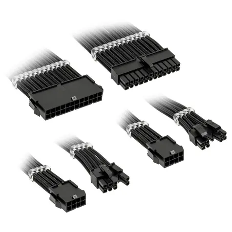 Kolink Sada prodlužovacích opletených kabelů Core Standard černá