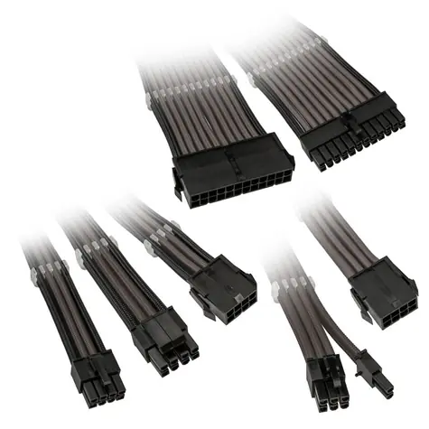 Kolink Prodlužovací sada opletených kabelů Core Adept gunmetal