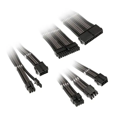Kolink Prodlužovací sada opletených kabelů Core Adept černá gunmetal